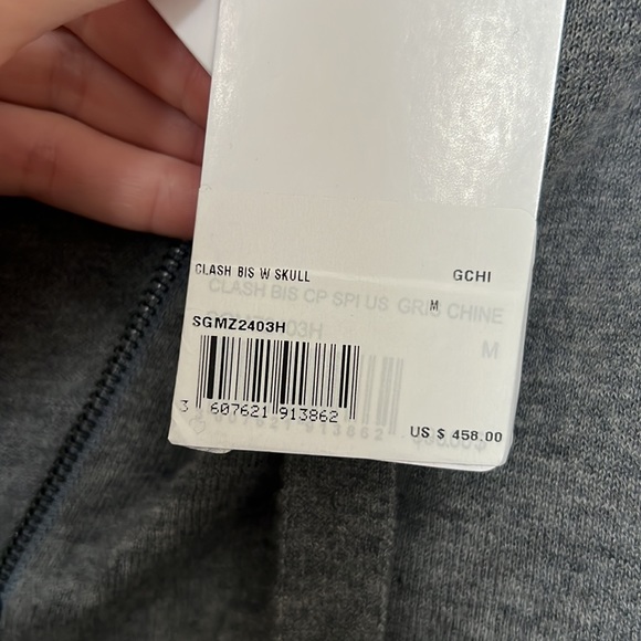 NWT Zadig & Voltaire Exclusive Cashmere Skull Embellished Full Zip Sweater - Picture 5 of 5